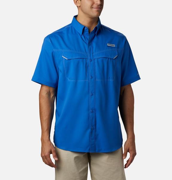 Columbia PFG Low Drag Offshore Shirts Blue For Men's NZ12638 New Zealand